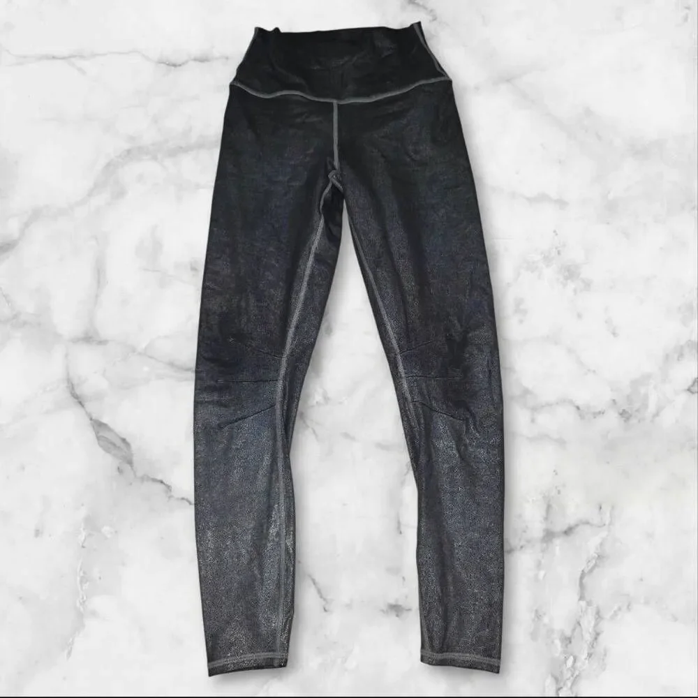 Alo Black Sparkle Leggings Size XS